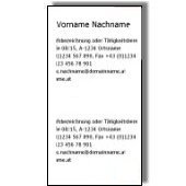 Business Cards without Graphic / Portrait format - different backgrount colour - black text