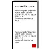 Business Cards with graphic / Portrait format - Foto and Graphic upload - black text